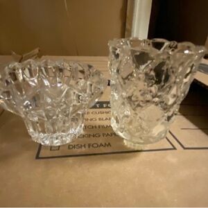 Elegant vintage Crystal Glass trio